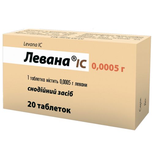 Левана IC 0,0005 г №20 таблетки в городе Первомайск : цены, характеристики.  - фото №1 Левана IC 0,0005 г №20 таблетки в городе Первомайск : цены, характеристики.