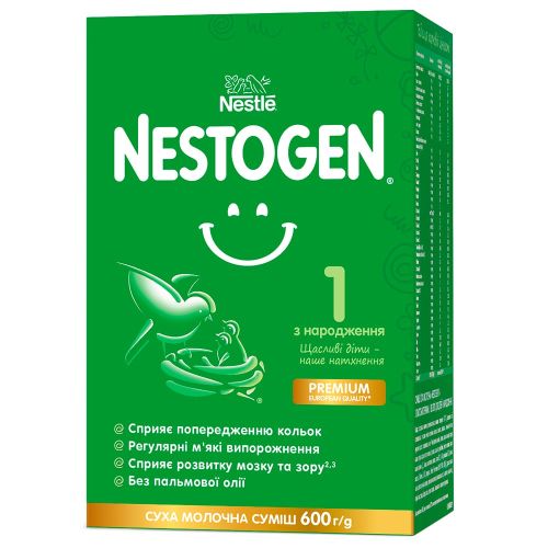 Суміш молочна Nestle Nestogen-1 (від народження) 600 г в Україні - фото №1 Суміш молочна Nestle Nestogen-1 (від народження) 600 г в Україні