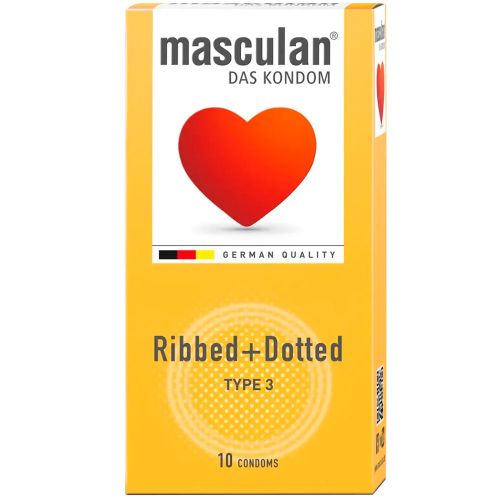 Презервативи Masculan Ribbed + Dotted №10 в місті Глобине : ціни, характеристика.  - фото №1 Презервативи Masculan Ribbed + Dotted №10 в місті Глобине : ціни, характеристика.