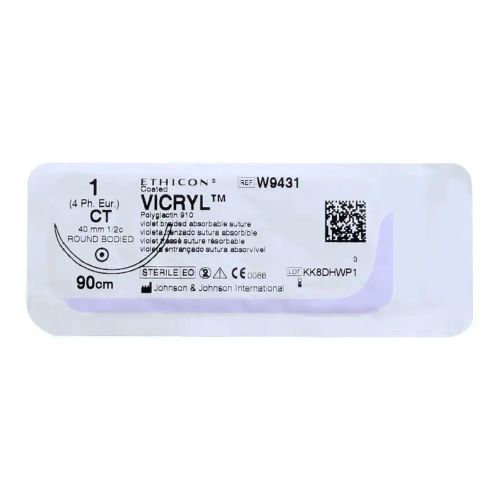 Шовний матеріал Вікрил-1 (1/2 кола) колюча  голка 40 мм довжина 90 см в місті Вишгород : ціни, характеристика.  - фото №1 Шовний матеріал Вікрил-1 (1/2 кола) колюча  голка 40 мм довжина 90 см в місті Вишгород : ціни, характеристика.