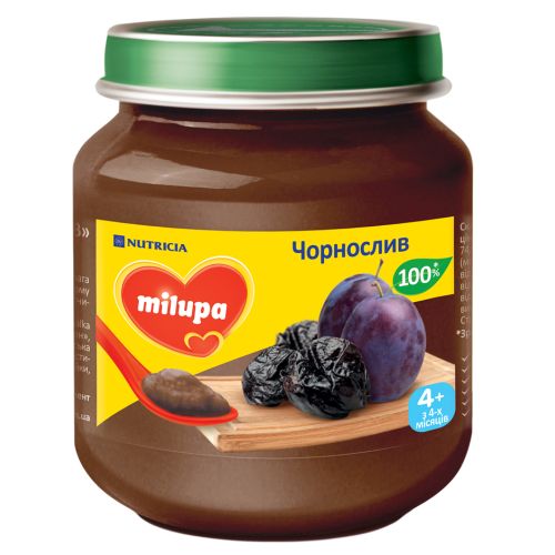 Пюре Milupa Чорнослив (з 4 місяців) 125 г недорого - фото №1 Пюре Milupa Чорнослив (з 4 місяців) 125 г недорого