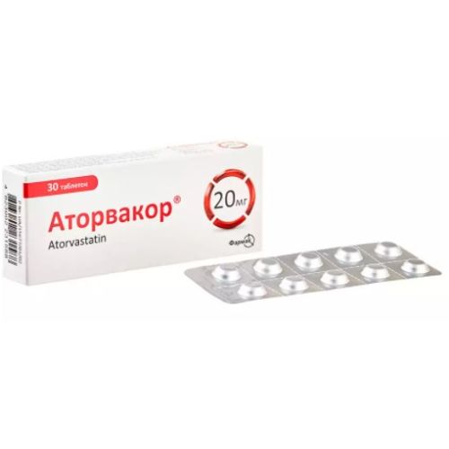 Аторвакор 20 мг таблетки №30  в місті Глобине : ціни, характеристика.  - фото №1 Аторвакор 20 мг таблетки №30  в місті Глобине : ціни, характеристика.