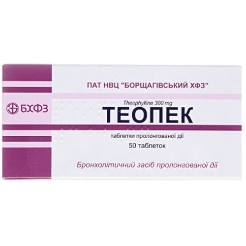 Теопек 0,3 г таблетки №50 в місті Коцюбинське : ціни, характеристика.  - фото №1 Теопек 0,3 г таблетки №50 в місті Коцюбинське : ціни, характеристика.