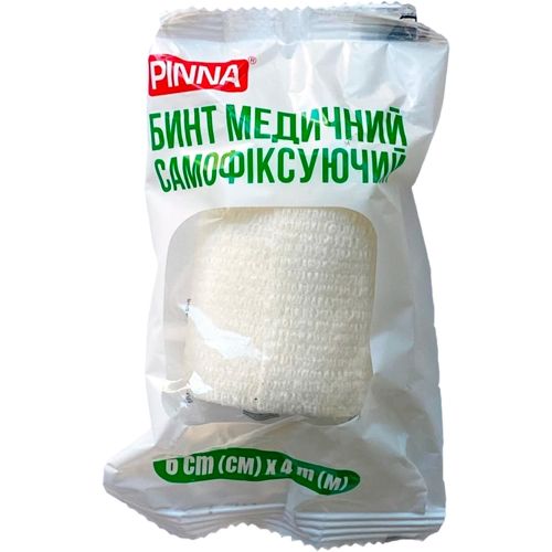 Бинт медицинский Pinna (Пинна) самофиксирующийся 6 см х 4 м №1 в городе Софиевка : цены, характеристики.  - фото №1 Бинт медицинский Pinna (Пинна) самофиксирующийся 6 см х 4 м №1 в городе Софиевка : цены, характеристики.