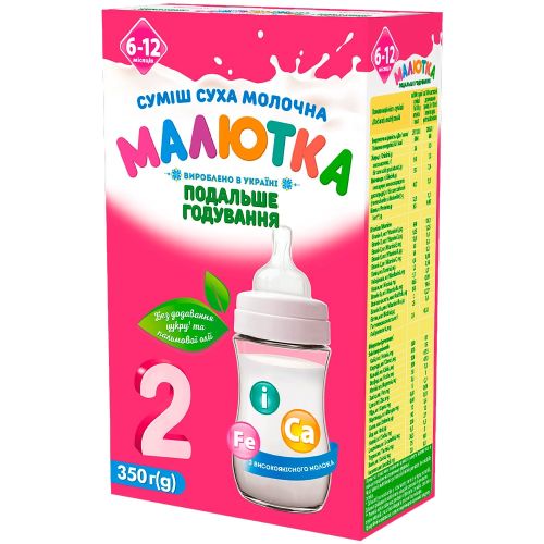 Смесь молочная Малютка 2 (от 6 до 12 месяцев) 350 г заказать - фото №1 Смесь молочная Малютка 2 (от 6 до 12 месяцев) 350 г заказать