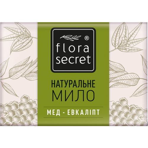 Мило Flora Secret банне з ефірною олією евкаліпту та медом, 75 г в місті Вишгород : ціни, характеристика.  - фото №1 Мило Flora Secret банне з ефірною олією евкаліпту та медом, 75 г в місті Вишгород : ціни, характеристика.