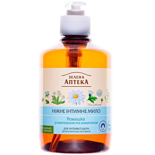 Мыло Зеленая Аптека для интимной гигиены Ромашка для чувствительной кожи 370 мл в городе Вышгород : цены, характеристики.  - фото №1 Мыло Зеленая Аптека для интимной гигиены Ромашка для чувствительной кожи 370 мл в городе Вышгород : цены, характеристики.