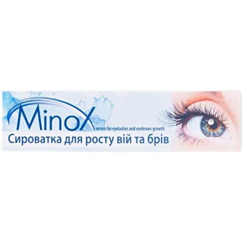 Сироватка MinoX для росту вій та брів 3 мл в аптеці - фото №1 Сироватка MinoX для росту вій та брів 3 мл в аптеці