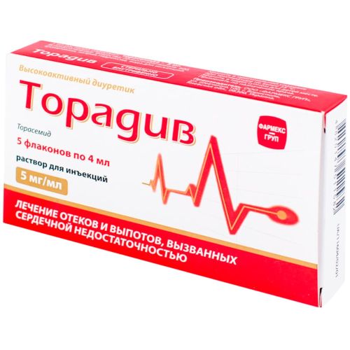 Торадив 5 мг/мл 4 мл розчин флакони №5  в місті Перещепине : ціни, характеристика.  - фото №1 Торадив 5 мг/мл 4 мл розчин флакони №5  в місті Перещепине : ціни, характеристика.