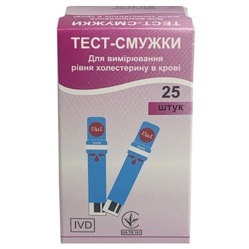Тест-смужки EasyTouch (Ізі Тач) для вимірювання рівня холестерину в крові №25 в місті Канів : ціни, характеристика.  - фото №1 Тест-смужки EasyTouch (Ізі Тач) для вимірювання рівня холестерину в крові №25 в місті Канів : ціни, характеристика.