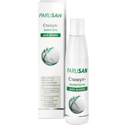 Стимул-шампунь Parusan (Парусан) от выпадения волос 200 мл в городе Вышгород : цены, характеристики.  - фото №1 Стимул-шампунь Parusan (Парусан) от выпадения волос 200 мл в городе Вышгород : цены, характеристики.
