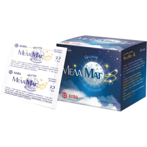 МелаМаг-B6 гранули по 2,3 г  саше №20 в місті Львів : ціни, характеристика.  - фото №1 МелаМаг-B6 гранули по 2,3 г  саше №20 в місті Львів : ціни, характеристика.