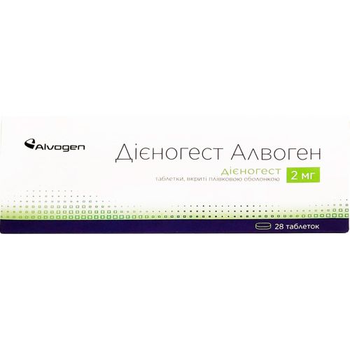 Диеногест Алвоген 2 мг таблетки №28 в городе Вышгород : цены, характеристики.  - фото №1 Диеногест Алвоген 2 мг таблетки №28 в городе Вышгород : цены, характеристики.
