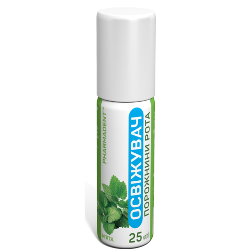 Освіжувач Фармадент для рота м'ята 25 мл в місті Львів : ціни, характеристика.  - фото №1 Освіжувач Фармадент для рота м'ята 25 мл в місті Львів : ціни, характеристика.