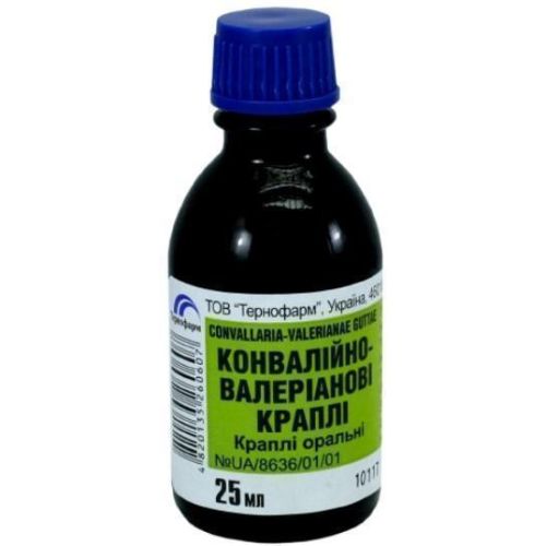 Конвалієво-валеріанові краплі 25 мл в місті Перещепине : ціни, характеристика.  - фото №1 Конвалієво-валеріанові краплі 25 мл в місті Перещепине : ціни, характеристика.