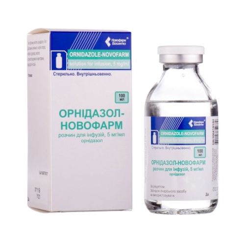 Орнідазол 5 мг/мл розчин для інфузій пляшка 100 мл в місті Первомайськ : ціни, характеристика.  - фото №1 Орнідазол 5 мг/мл розчин для інфузій пляшка 100 мл в місті Первомайськ : ціни, характеристика.