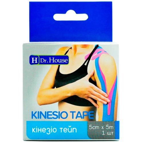Пластырь H Dr. House Кинезио тейп 5 см х 5 м (голубой) №1 в городе Софиевка : цены, характеристики.  - фото №1 Пластырь H Dr. House Кинезио тейп 5 см х 5 м (голубой) №1 в городе Софиевка : цены, характеристики.