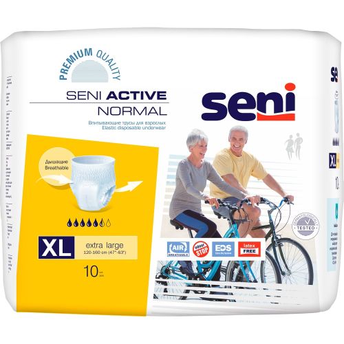 Підгузки для дорослих Seni Active Normal Extra Large №10 в місті Глобине : ціни, характеристика.  - фото №1 Підгузки для дорослих Seni Active Normal Extra Large №10 в місті Глобине : ціни, характеристика.