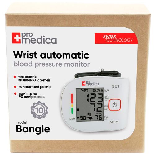 Тонометр ProMedica Bangle на зап'ястя  в аптеці - фото №1 Тонометр ProMedica Bangle на зап'ястя  в аптеці