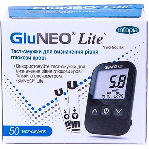 Тест-полоски GluNeo Lite №50 недорого - фото №1 Тест-полоски GluNeo Lite №50 недорого