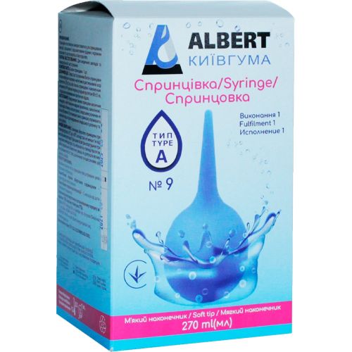 Спринцовка А-9 с мягким наконечником 270 мл в городе Одесса : цены, характеристики.  - фото №1 Спринцовка А-9 с мягким наконечником 270 мл в городе Одесса : цены, характеристики.