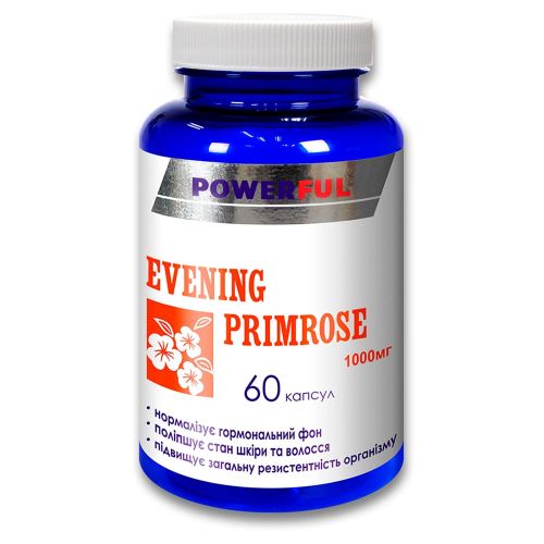 Примула вечерняя PowerFul 1000 мг капсулы №60 в городе Софиевка : цены, характеристики.  - фото №1 Примула вечерняя PowerFul 1000 мг капсулы №60 в городе Софиевка : цены, характеристики.
