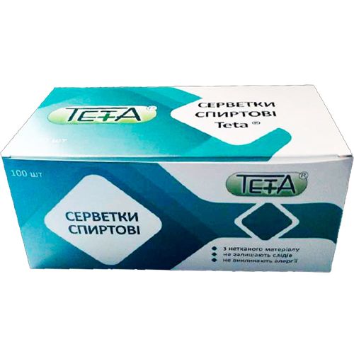 Серветки спиртові Тета 65 х 30 мм №100 в місті Канів : ціни, характеристика.  - фото №1 Серветки спиртові Тета 65 х 30 мм №100 в місті Канів : ціни, характеристика.