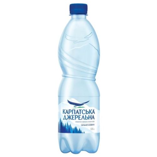 Вода минеральная Карпатская Родниковая сильногазированная 0.5 л (ПЕТ) в городе Винница : цены, характеристики.  - фото №1 Вода минеральная Карпатская Родниковая сильногазированная 0.5 л (ПЕТ) в городе Винница : цены, характеристики.