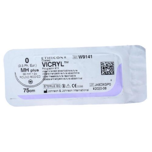 Шовний матеріал Вікрил 0 колюча голка 36 мм довжина 75 см W9141 №12 в місті Вишгород : ціни, характеристика.  - фото №1 Шовний матеріал Вікрил 0 колюча голка 36 мм довжина 75 см W9141 №12 в місті Вишгород : ціни, характеристика.