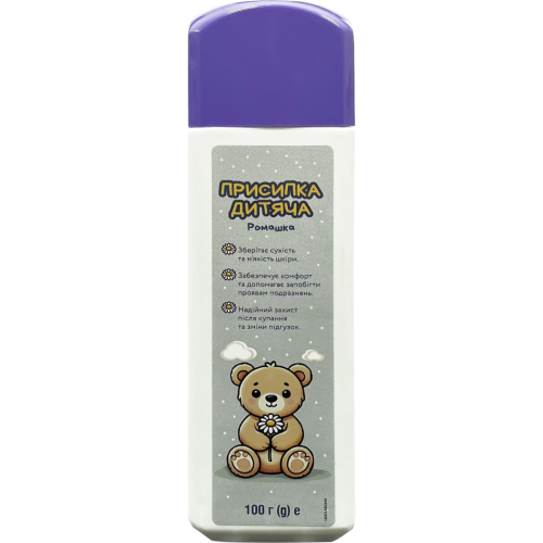 Присипка дитяча з ромашкою 100 г в місті Вишгород : ціни, характеристика.  - фото №1 Присипка дитяча з ромашкою 100 г в місті Вишгород : ціни, характеристика.