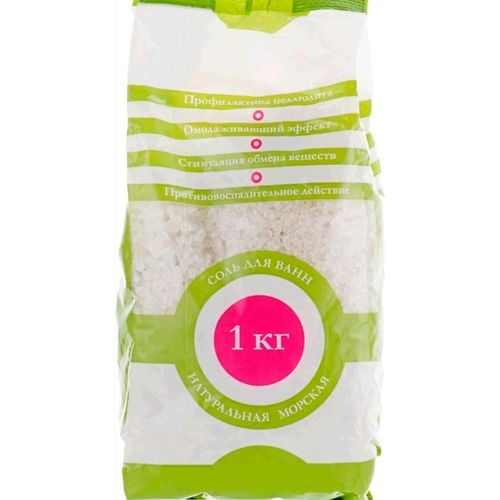 Сіль для ванни Морська натуральна 1 кг в аптеці - фото №1 Сіль для ванни Морська натуральна 1 кг в аптеці