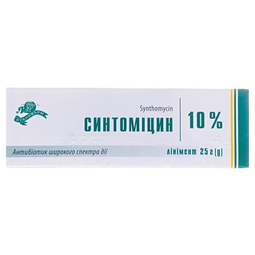 Синтоміцин 10% лінімент туба 25 г в Дніпрі : ціни, характеристика.  - фото №1 Синтоміцин 10% лінімент туба 25 г в Дніпрі : ціни, характеристика.