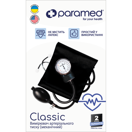 Тонометр Paramed Classic механічний манжета 22-36 см в місті Полтава : ціни, характеристика.  - фото №1 Тонометр Paramed Classic механічний манжета 22-36 см в місті Полтава : ціни, характеристика.