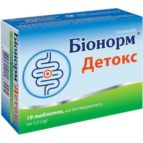 Бионорм Детокс 1,5 г таблетки №18 в городе Вышгород : цены, характеристики.  - фото №1 Бионорм Детокс 1,5 г таблетки №18 в городе Вышгород : цены, характеристики.