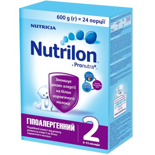Суміш молочна Nutrilon гіпоалергенна 2 600 г фото - фото №1 Суміш молочна Nutrilon гіпоалергенна 2 600 г фото