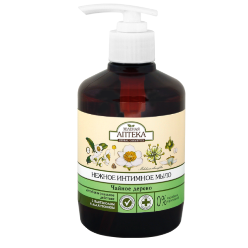 Мыло Зеленая Аптека для интимной гигиены Чайное дерево 370 мл в городе Богородчаны : цены, характеристики.  - фото №1 Мыло Зеленая Аптека для интимной гигиены Чайное дерево 370 мл в городе Богородчаны : цены, характеристики.