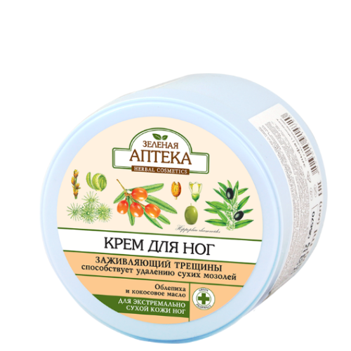 Крем Зелена Аптека Заживлюючий тріщини для ніг 300 мл в місті Глобине : ціни, характеристика.  - фото №1 Крем Зелена Аптека Заживлюючий тріщини для ніг 300 мл в місті Глобине : ціни, характеристика.