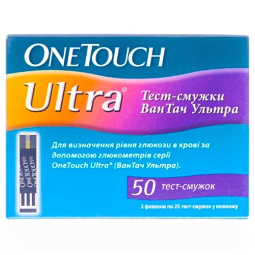 Тест-смужки OneTouch Ultra №50 недорого - фото №1 Тест-смужки OneTouch Ultra №50 недорого
