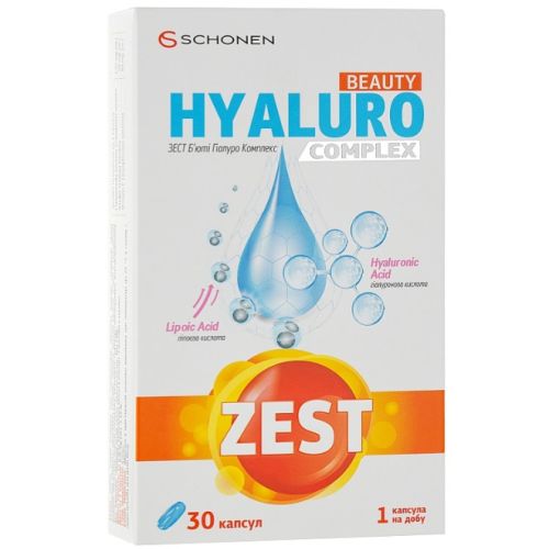 Zest (Зест) Beauty Hyaluro Complex (Б'юті Гіалуро Комплекс) капсули №30 в місті Одеса : ціни, характеристика.  - фото №1 Zest (Зест) Beauty Hyaluro Complex (Б'юті Гіалуро Комплекс) капсули №30 в місті Одеса : ціни, характеристика.