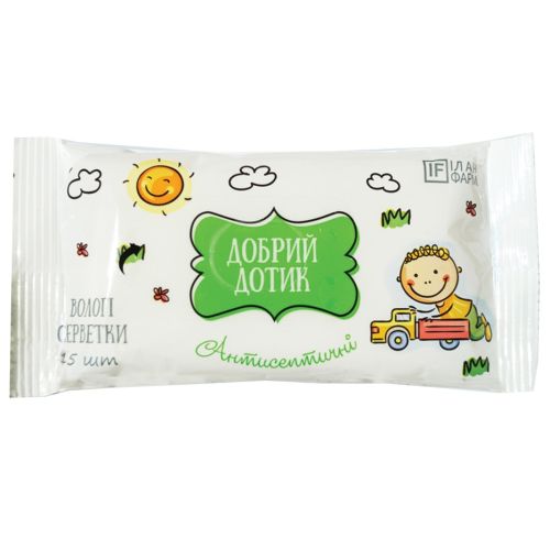 Салфетки влажные "Добрий дотик" антисептические №15 в городе Глобино : цены, характеристики.  - фото №1 Салфетки влажные "Добрий дотик" антисептические №15 в городе Глобино : цены, характеристики.