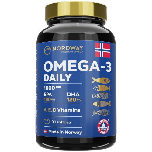 Nordway (Нордвей) Дейли Омега-3 1000 мг капсулы №90 в городе Глобино : цены, характеристики.  - фото №1 Nordway (Нордвей) Дейли Омега-3 1000 мг капсулы №90 в городе Глобино : цены, характеристики.