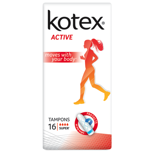 Тампони Kotex Active Super 16 шт в аптеці - фото №1 Тампони Kotex Active Super 16 шт в аптеці