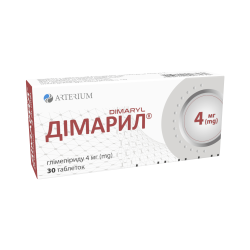 Димарил 4 мг таблетки №30 в городе Житомир : цены, характеристики.  - фото №1 Димарил 4 мг таблетки №30 в городе Житомир : цены, характеристики.