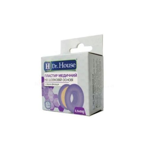 Пластир медичний шовковий Ultra H Dr. House 2,5 см х 500 см (папер.уп) в місті Рахів : ціни, характеристика.  - фото №1 Пластир медичний шовковий Ultra H Dr. House 2,5 см х 500 см (папер.уп) в місті Рахів : ціни, характеристика.