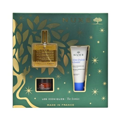 Набор Nuxe (Нюкс) НГ 2022 (Масло Чудесное сухое 50 мл + Крем-фреш крем 30 мл + Бальзам Медовая мечта д/губ 15 г VNM02230) в городе Богородчаны : цены, характеристики.  - фото №1 Набор Nuxe (Нюкс) НГ 2022 (Масло Чудесное сухое 50 мл + Крем-фреш крем 30 мл + Бальзам Медовая мечта д/губ 15 г VNM02230) в городе Богородчаны : цены, характеристики.