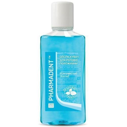 Ополаскиватель Pharmadent для полости рта Комплексный уход 250 мл в городе Чернигов : цены, характеристики.  - фото №1 Ополаскиватель Pharmadent для полости рта Комплексный уход 250 мл в городе Чернигов : цены, характеристики.