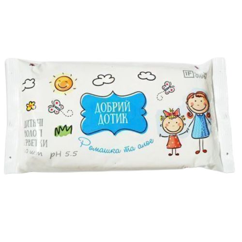 Серветки вологі дитячі "Добрий дотик" ромашка та алое №60 в місті Богородчани : ціни, характеристика.  - фото №1 Серветки вологі дитячі "Добрий дотик" ромашка та алое №60 в місті Богородчани : ціни, характеристика.