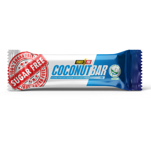 Батончик Power Pro Coconut Bar без цукру-кокос 40 г в місті Глобине : ціни, характеристика.  - фото №1 Батончик Power Pro Coconut Bar без цукру-кокос 40 г в місті Глобине : ціни, характеристика.