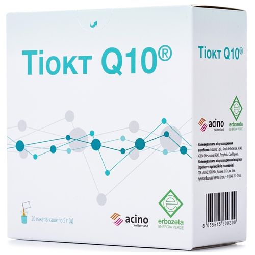 Тиокт Q10 порошок саше №20 в городе Луцк : цены, характеристики.  - фото №1 Тиокт Q10 порошок саше №20 в городе Луцк : цены, характеристики.