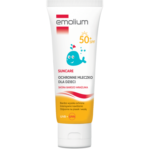 Солнцезащитное молочко Emolium (Эмолиум) для детей SPF50+ 125 мл в городе Вышгород : цены, характеристики.  - фото №1 Солнцезащитное молочко Emolium (Эмолиум) для детей SPF50+ 125 мл в городе Вышгород : цены, характеристики.